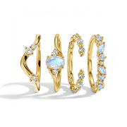 Moonstone Stacking Ring Set