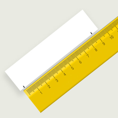 3. Lay the paper flat and measure the length in millimeters.