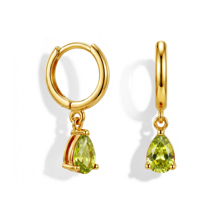 Peridot Hoop Earrings