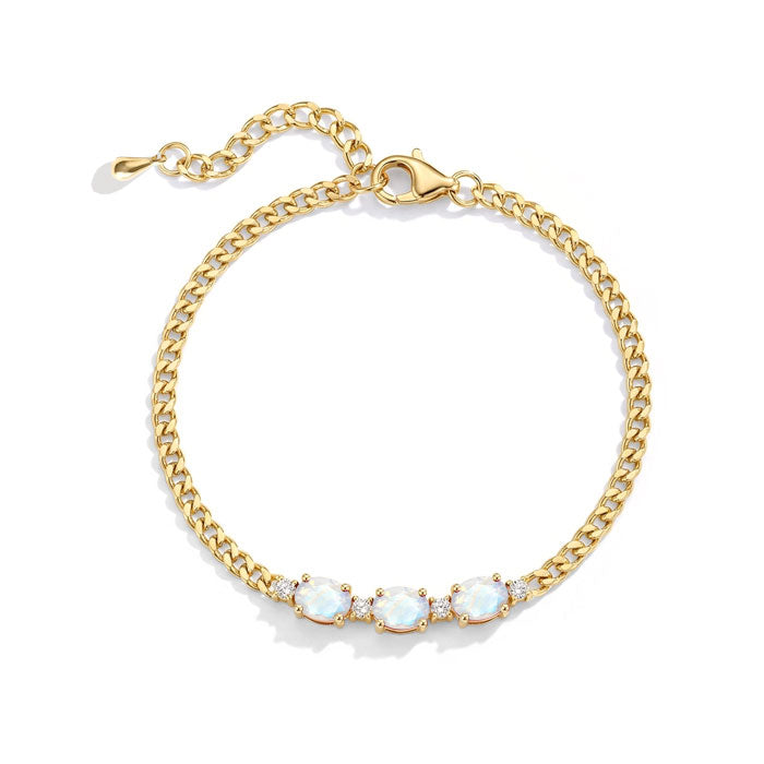Moonstone Bracelets - Thick chain