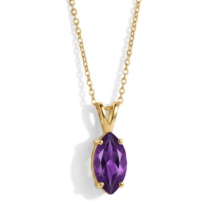 Amethyst Necklace - Marquise