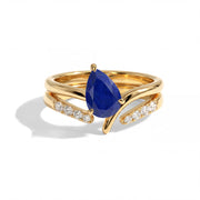Lapis Lazuli Stackable Double Ring Set