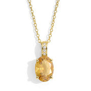 Citrine Necklace - Oval