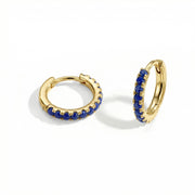 Classic Lapis Lazuli Huggies Earrings