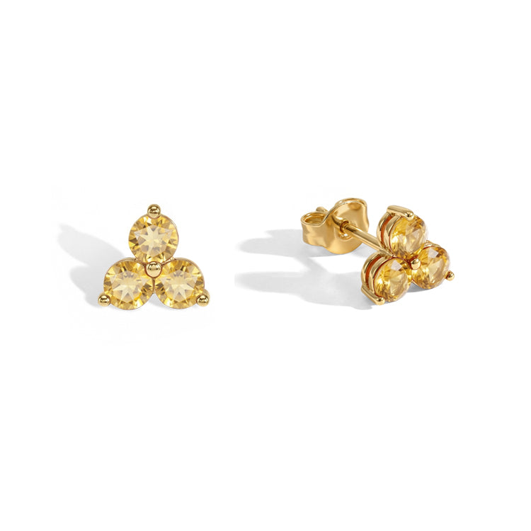 Citrine Stud Earrings