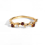 Intertwined Starlight Garnet Ring