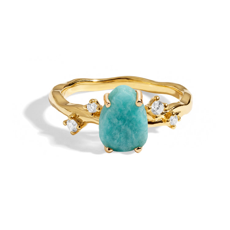 Organic Amazonite Statement Ring