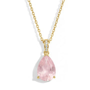 Rose Quartz Necklace - Pear