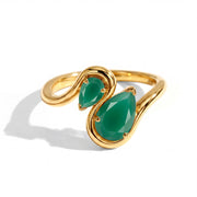 Pear Green Agate Stacking Ring