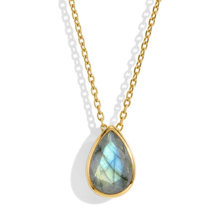 Labradorite Necklace - Teardrop