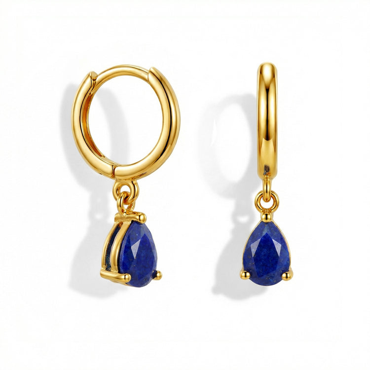Lapis Lazuli Hoop Earrings