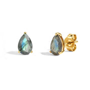 Pear-shaped Labradorite Earrings