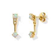 Opal Earrings - Front & Back