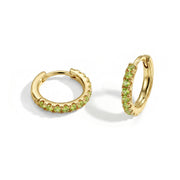Classic Peridot Huggies Earrings