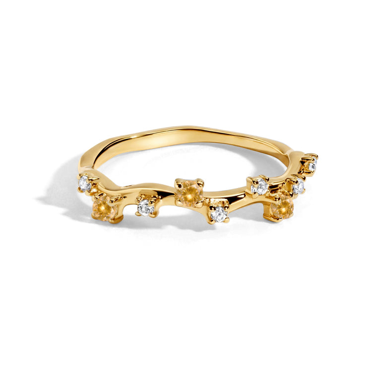 Dainty Citrine Stacking Ring