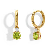 Peridot Round Hoop Earrings