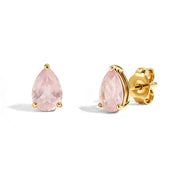 Pear-shaped Rose Quartz Earrings