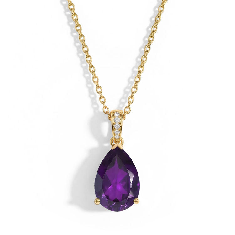 Amethyst Necklace - Pear