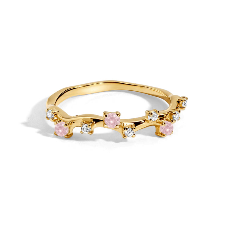 Dainty Rose Quartz Stacking Ring