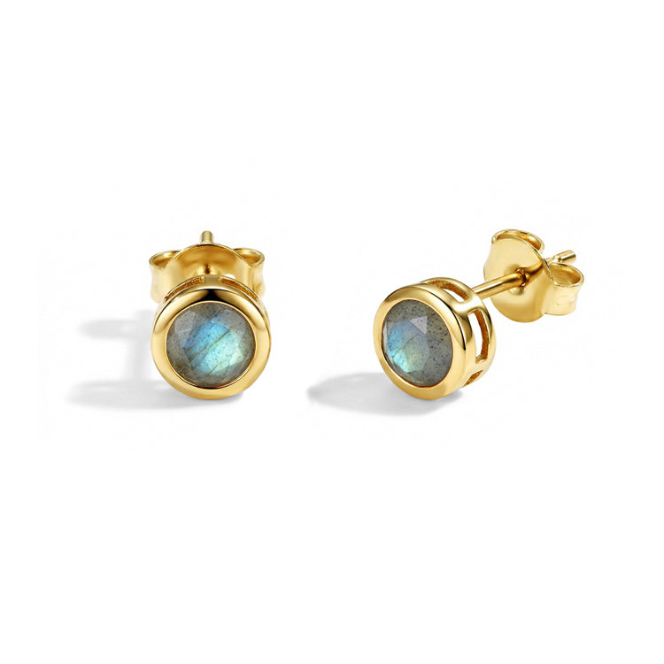 Labradorite Stud Earrings - Stackable