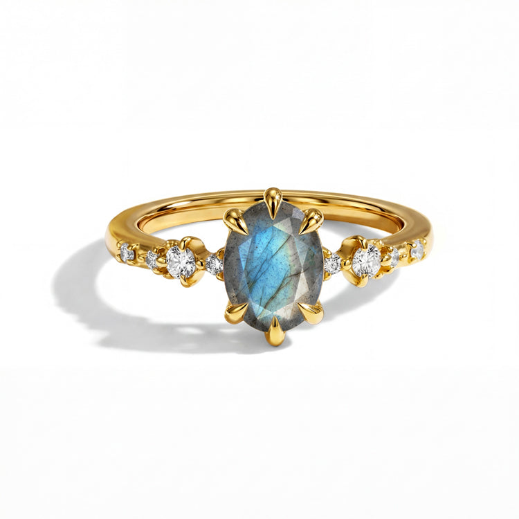 Classic Labradorite Oval Ring
