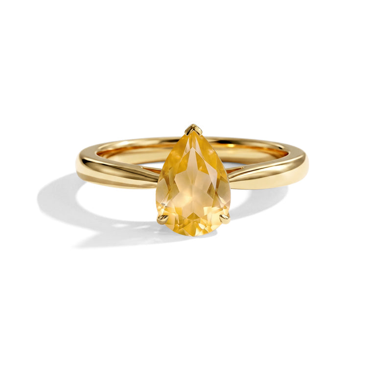 Bypass Band Citrine Ring