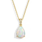 Opal Necklace - Pear