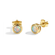 Opal Stud Earrings - Stackable