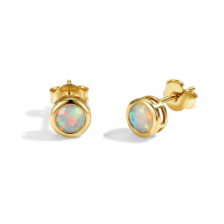 Opal Stud Earrings - Stackable