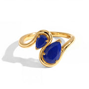 Lapis Lazuli Twisted Statement Ring