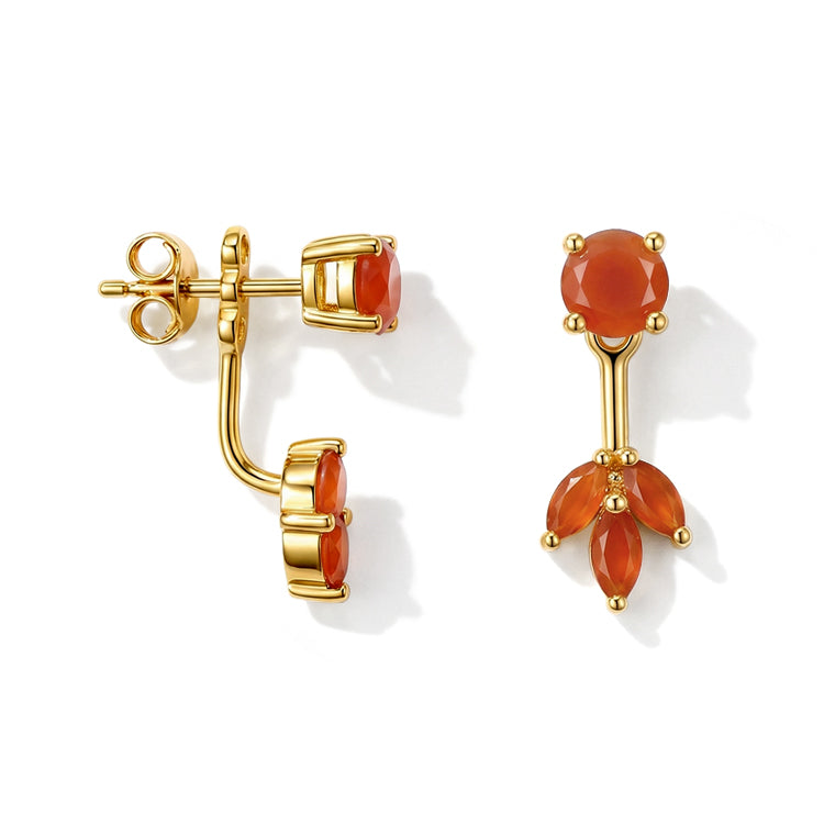 Carnelian Earrings - Front & Back