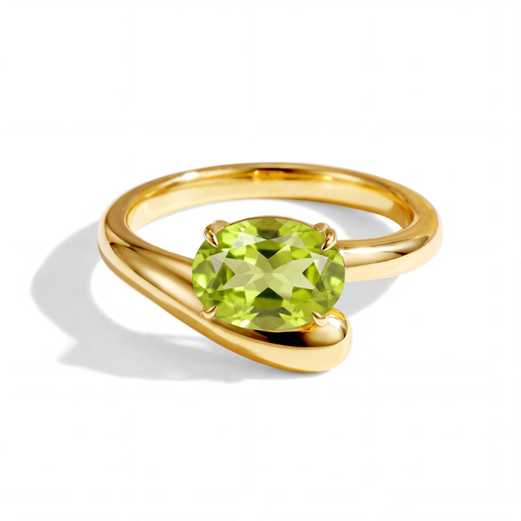 Twisted Statement Ring - Peridot