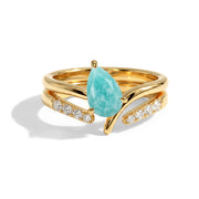 Amazonite Stackable Double Ring Set