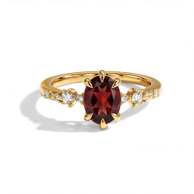 Classic Garnet Oval Ring