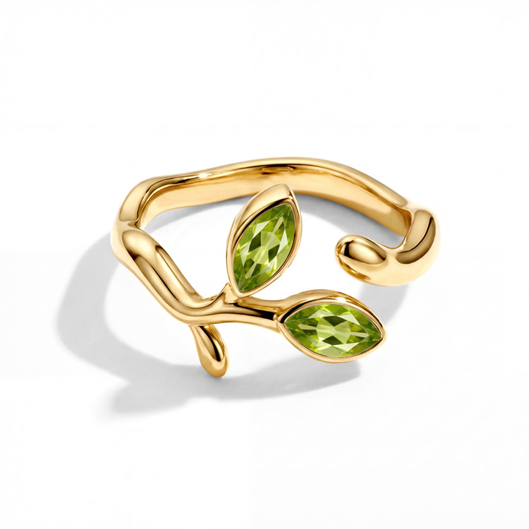 Branch Peridot Open Ring