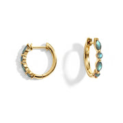 Labradorite Huggies Earrings - Elegant