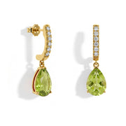 Peridot Dorp Earrings - Teardrops