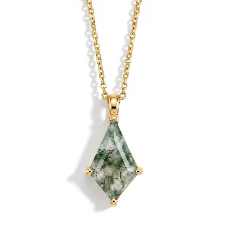 Moss Agate Necklace - Kite