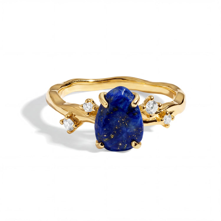 Organic Lapis Lazuli Statement Ring