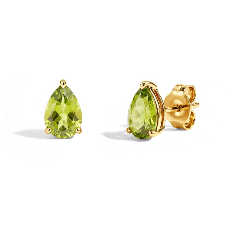 Pear-shaped Peridot Earrings