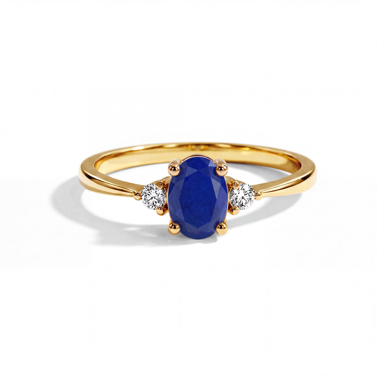 Lapis Lazuli Simple Oval Ring