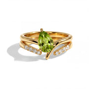 Peridot Stackable Double Ring Set