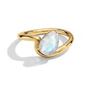Pear-Shaped Moonstone Statement Ring