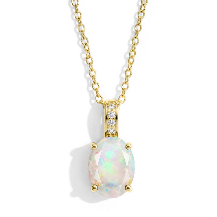 Opal Necklace - Oval