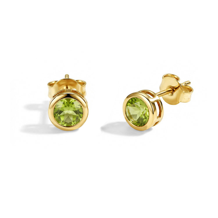 Peridot Stud Earrings - Stackable
