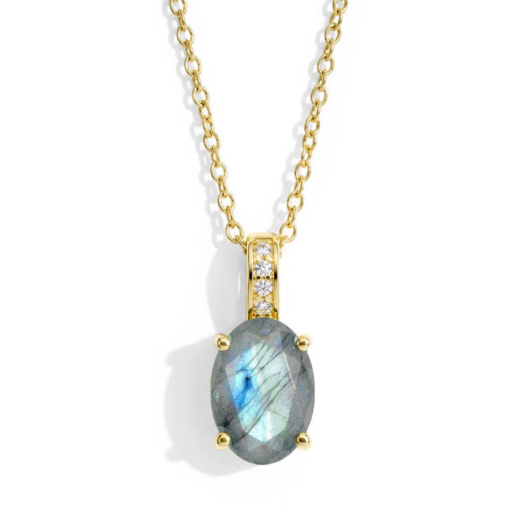 Labradorite Necklace - Oval