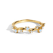 Intertwined Starlight Moonstone Ring