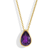 Amethyst Necklace - Teardrop
