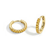 Classic Citrine Huggies Earrings