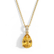 Citrine Necklace - Pear